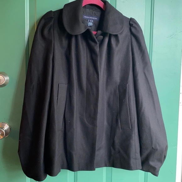French connection size 10 ladies black coat - Picture 1 of 6